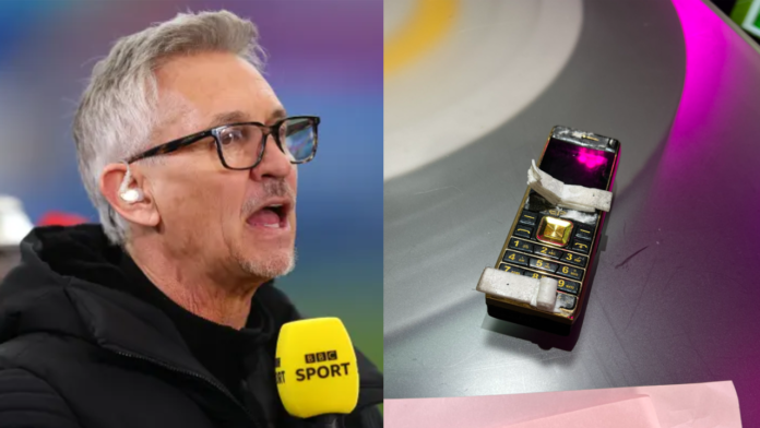 BBC pundits surprised by a prank in the studio during pre-match coverage of the FA Cup replay between Liverpool vs Wolves. A phone with tape can be seen, which was used to play the unexpected noise. malaysia latest news sport news malaysianews.my