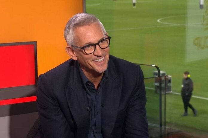 Gary Lineker, presenter for BBC's live coverage of the FA Cup match between Wolves and Liverpool, reacts to the studio prank incident at Molineux stadium malaysia latest news sport news malaysianews.my