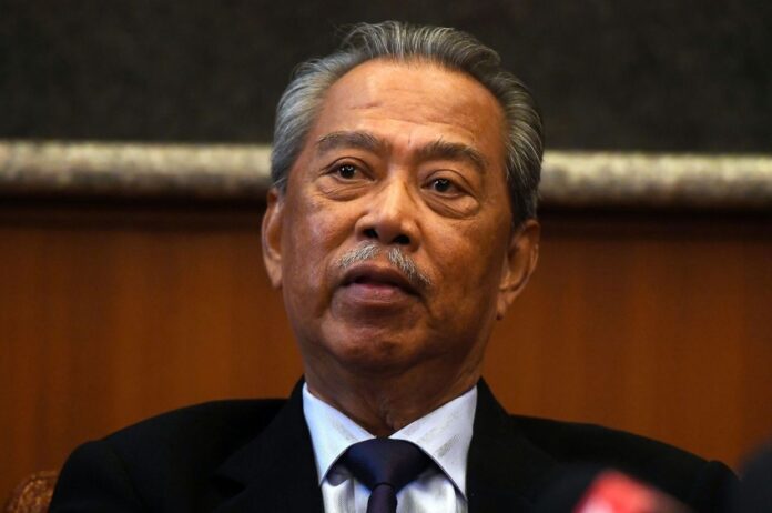 Prime Minister Muhyiddin Yassin speaking at a political rally malaysia latest news malaysia news malaysianews.my